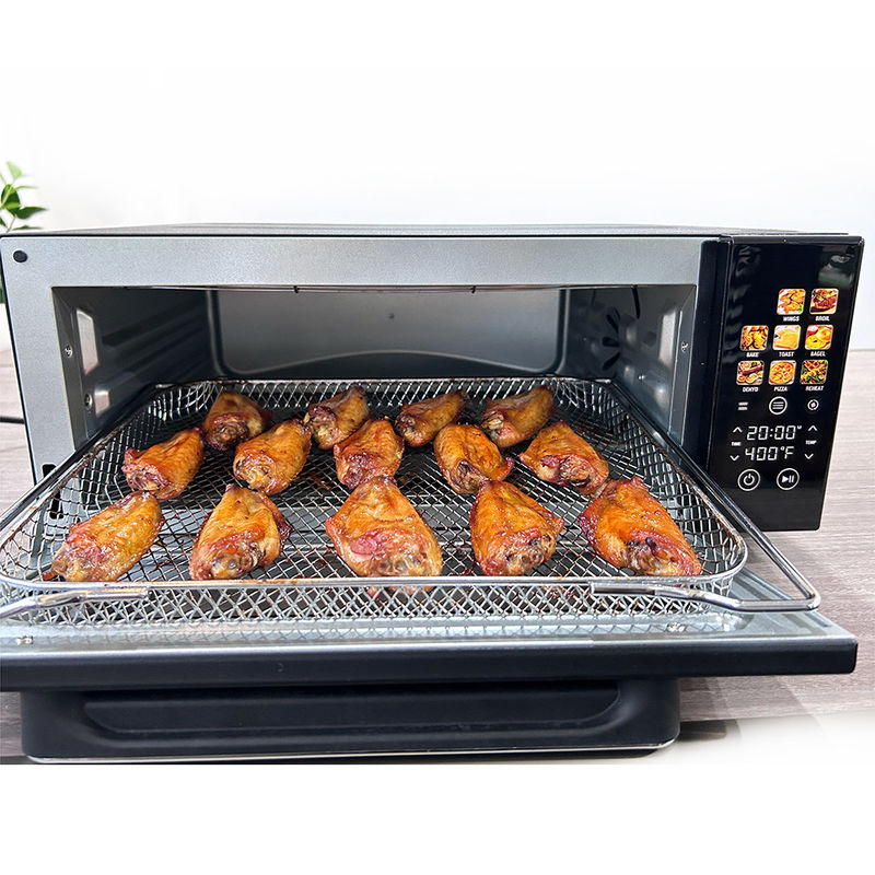 タッチ コントロール 1800W デジタル エア フライヤー オーブン 18L 黒色