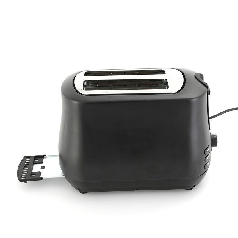 ブラック ワイド スロット 2 スライス トースター ポップアップ 再加熱 解凍 機能 6 シェード コントロール トースター マシン