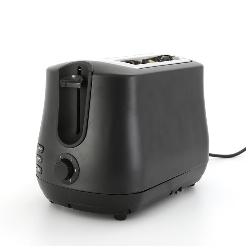 ブラック ワイド スロット 2 スライス トースター ポップアップ 再加熱 解凍 機能 6 シェード コントロール トースター マシン