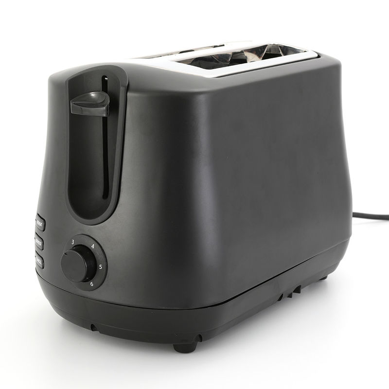 ブラック ワイド スロット 2 スライス トースター ポップアップ 再加熱 解凍 機能 6 シェード コントロール トースター マシン