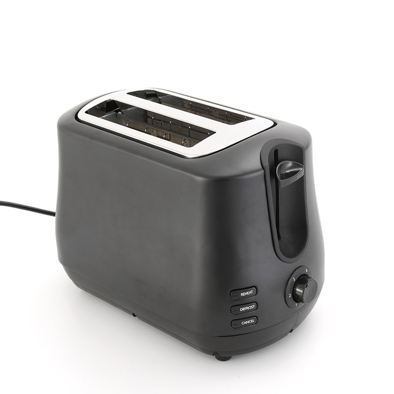 ブラック ワイド スロット 2 スライス トースター ポップアップ 再加熱 解凍 機能 6 シェード コントロール トースター マシン