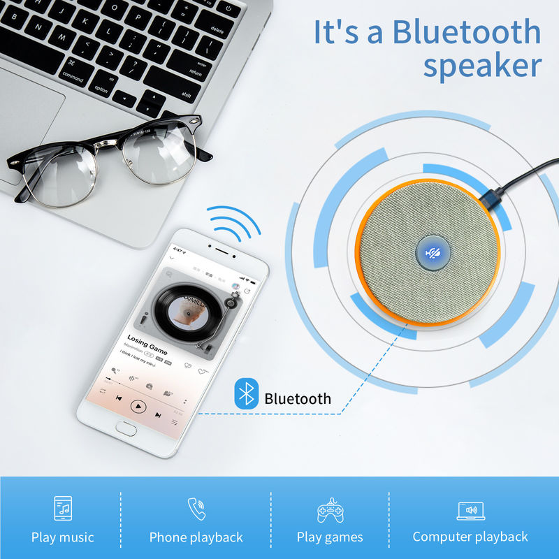 190MHz 会議スピーカーとマイク Bluetooth AI ノイズリダクションマイク付き良い音声ピックスピーカーフォン